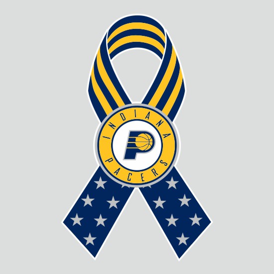 Indiana Pacers Ribbon American Flag logo iron on paper